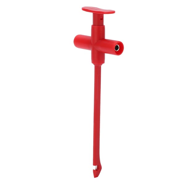 J.30022 Punkteringstestklemme med 4 mm bananstik Universal reparationsværktøj til multimeter Rød