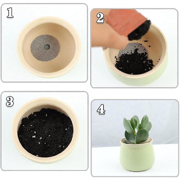 Blomkrukmatta 40-pack Blomkruksnät Trädgårdsnät Blomkrukunderlägg Nät Blomkrukunderlägg för Bonsai Trädgårdsarbete Nät Blomkrukor för P