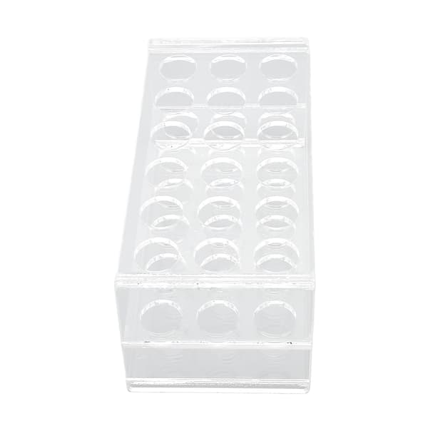 Akrylprovrörsställ för 17 mm rör 18 hål Transparent centrifugrörsställ för 10 ml 15 ml rör