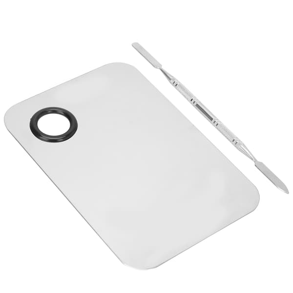 Makeup Mixing Palette Spatel Rustfrit Stål Foundation Læbestift Farveblandingspalet