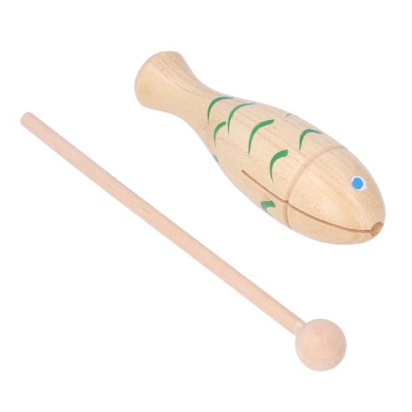 Percussion Instrument Fisk Formet Bærbart Træ Musikinstrument til Børn Småbørn Træ Farve
