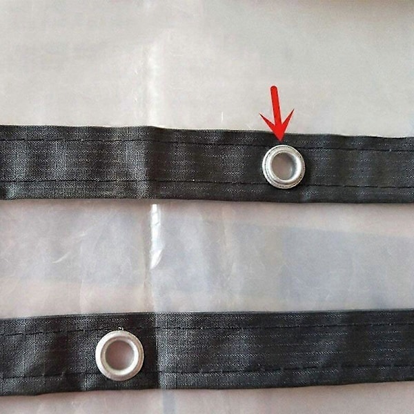 Transparent Vattentät Presenning med Öljetter, PE Multifunktionell Vattentät Rivtålig Ultralätt Presenning (Färg: Klar, Storlek