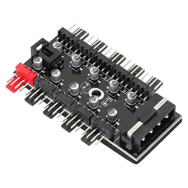 PC-kabinet ventilatorhub computer temperaturregulator 4-bens CPU-kølehub til computerkabinet med PWM-kabel 4D-interface