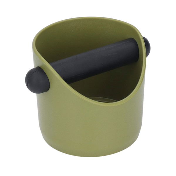 Kaffe Knock Box Plast Gummi Grind Avfallsbeholder Dump Bin med Bar for Kaffe Bar Kjøkken Grønn