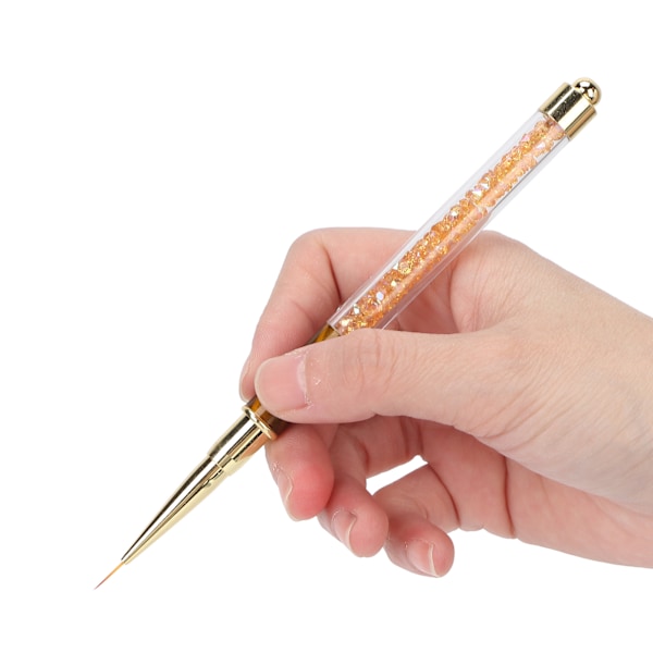 Manikyr Liner Pen Nagelsmycke Plockare Prickpenna Nagelkonst DIY Dekorationsverktyg för Hushåll Nagelsalong Orange (Dragtråd)