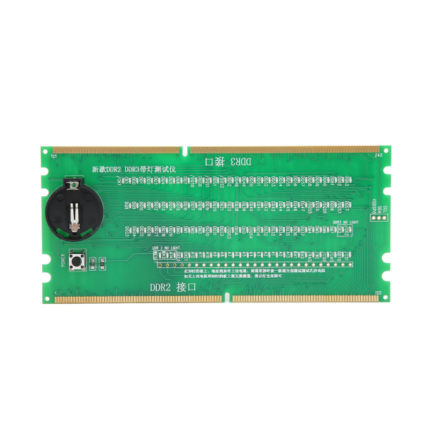 Tietokoneen muistitesteri DDR2 DDR3 2 in 1 PCB materiaali valodiodit pöytäkoneen emolevyn testeri LEDillä