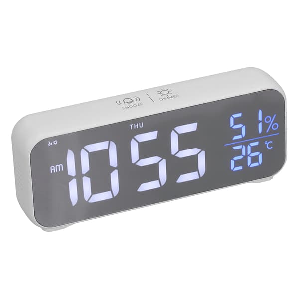 Digital Väckarklocka LED Digital Musik Väckarklocka USB Laddning Elektronisk Klocka Temperaturvisning för Hemmet