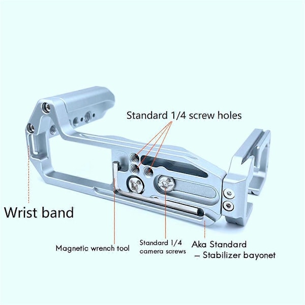 For XT5 Extended Release L Plate Holder sølv