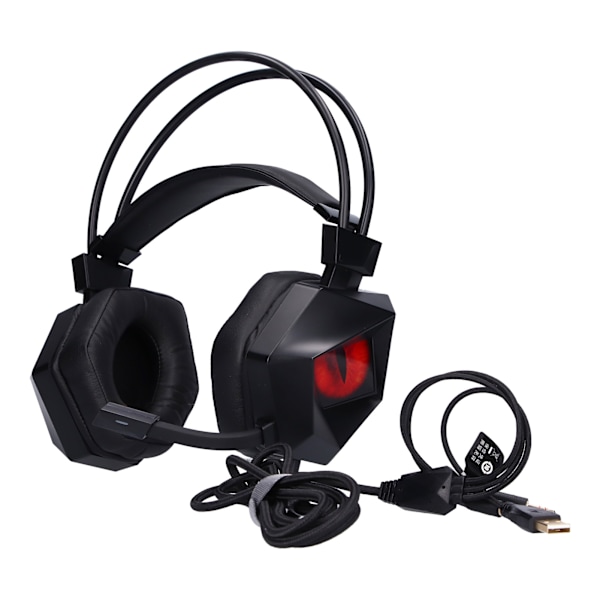 TAIDU Gaming Headset Surround Sound Wired Over Ear LED Hovedtelefon med støjreducerende mikrofon til Xbox One PC