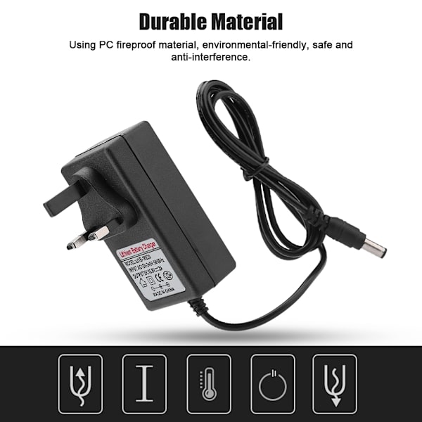 AC100-240V DC 16.8V 2A Ersättningsströmadapter Litiumjonbatteriladdare Säker laddning Storbritannien