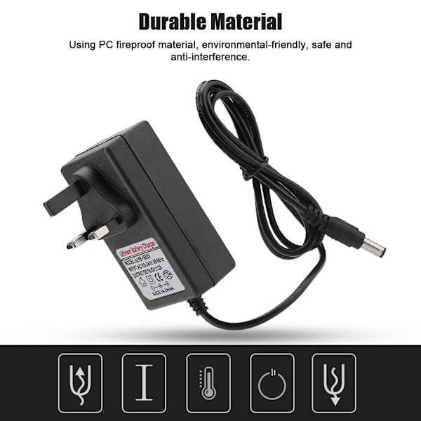 AC100-240V DC 16.8V 2A udskiftning strømforsyning lithium ion batteri oplader sikker opladning UK