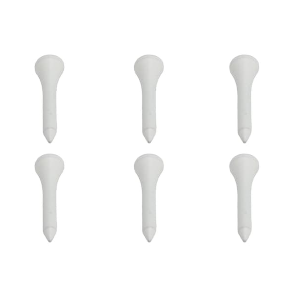 50 st Golf-tees i lönnträ, vit, lång bollbas, set för utomhussporter, 42 mm / 1,65 tum