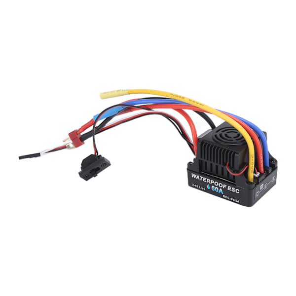 Elektronisk fartsregulator 60A vanntett børsteløs ESC elektrisk regulator for 1/10 fjernkontrollbil