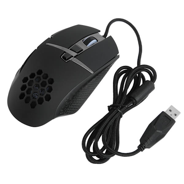 Gamingmus 8 programmerbare knapper RGB LED op til 6400 DPI PC Gamingmus til stationær PC bærbar computer