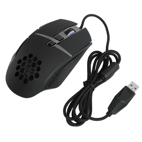 Spelmus 8 programmerbara knappar RGB LED Upp till 6400 DPI PC-spelmus för stationär PC bärbar dator