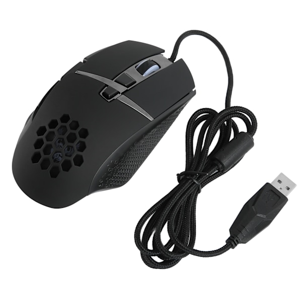 Spelmus med 8 programmerbara knappar RGB LED upp till 6400 DPI PC-spelmus för stationär dator bärbar dator