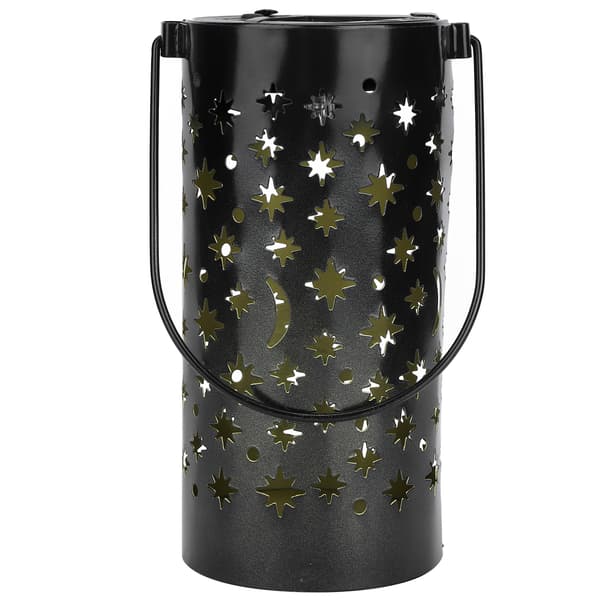 Udendørs Have Terrasse Jern Hul LED Solcellelampe Vandtæt Landskabslys (Stjerne Måne Lys)