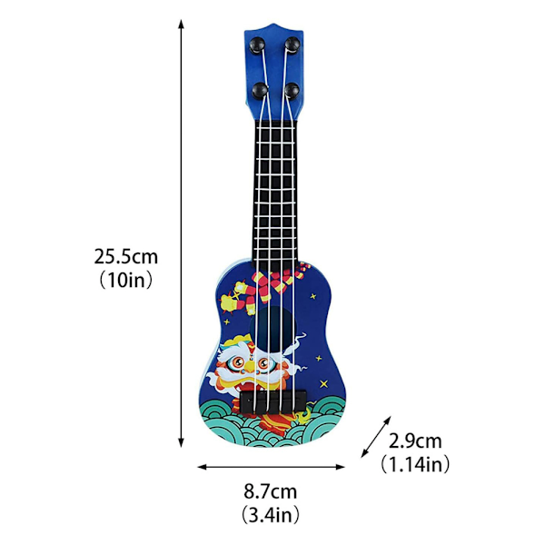 Begynder Simulering Mini Ukulele Guitar Lærende Musikinstrument Legetøj til Børn Fødselsdag Julegave