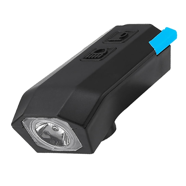 Sykkellys med hornfunksjon USB oppladbar LED frontlykt tilbehør for sykling om natten Blå