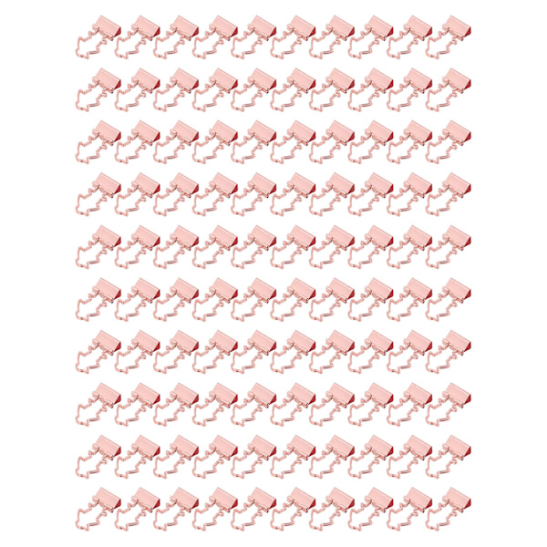 100 kpl söpöt sidontapidikkeet eläimen muotoiset vahvat puristusvoimat tukevat metalliset paperipuristimet toimistolle Rose Gold Penguin