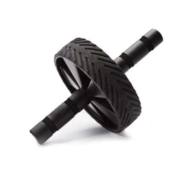 Kumipäällysteinen Abs-pyörärullat Mustilla Kahvoilla - 17,5 cm x 5 cm - Ihanteellinen Vatsalihasten Vahvistamiseen ja Vahvistamiseen