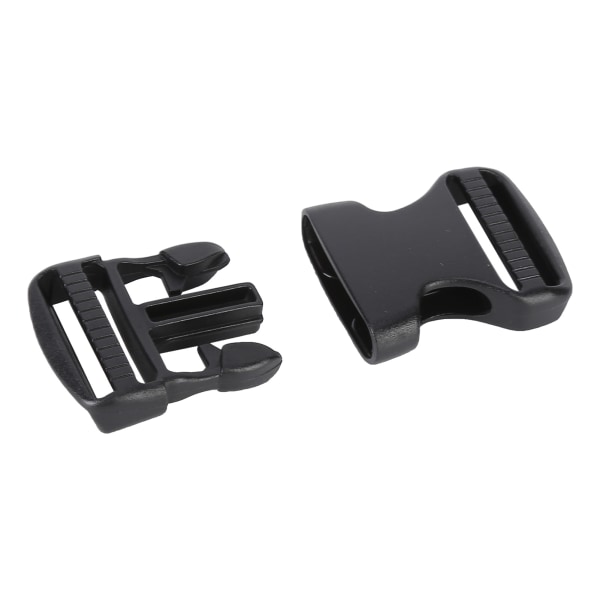 5 stk hurtigspenne plast dobbel justerbar stroppspenner erstatning DIY Craft for ryggsekk SvartFor 25mm bredde stropp