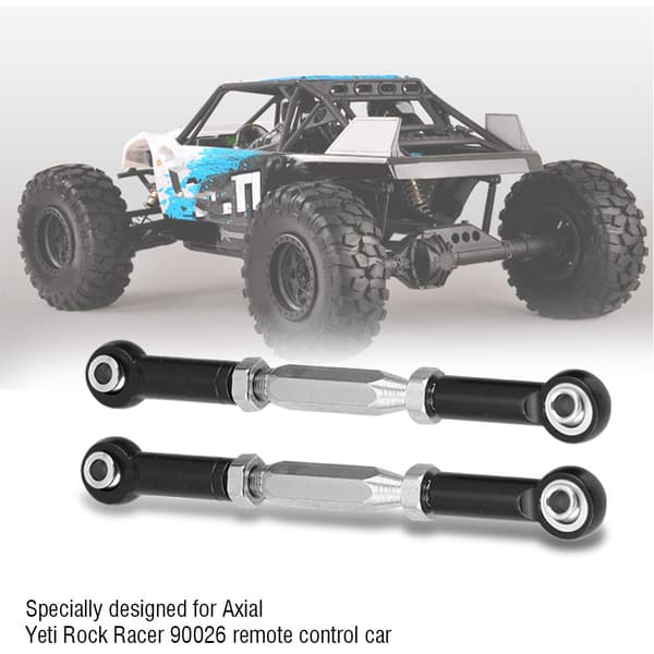 Styrestænger i aluminiumslegering til Axial Rock Racer 90026 RC bil (sort)