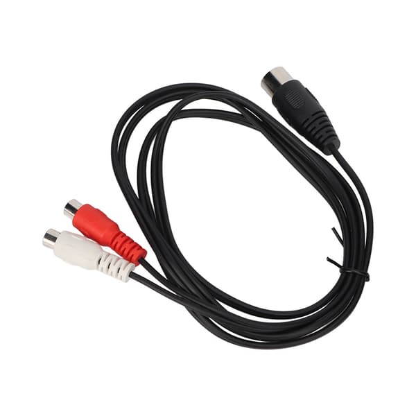 DIN 7PIN han til 2RCA hun kabel ren kobbertråd kerne lydadapterkabel 1,5 m