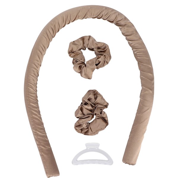 DIY Sovende Hår Curling Tool Heatless Hair Roller No Heat Hårkrøller Pandebånd Khaki