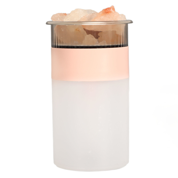 Steinluftfukter Fin Tåke Fargerike LED-lys Plug and Play Diffuser for Soverom 250ml 5V 1A Rosa