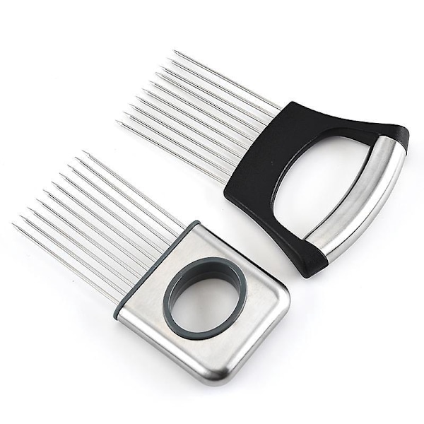 Løk Skjærer Verktøy - Rustfritt Stål, Grønnsak Potet Kutter, Kjøkken Gadget (2 stk)