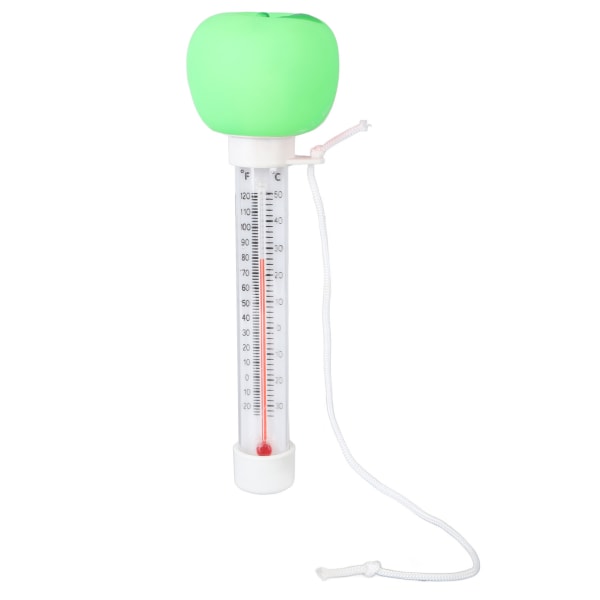 Flytende termometer for svømmebasseng, dekorativ, nøyaktig flytende vanntermometer, måler, epleform