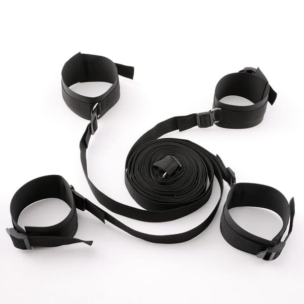 4 STK Justerbare Bindestropper Nylon Håndled Ankel Bondage Rem Sæt Senge Sove Remme