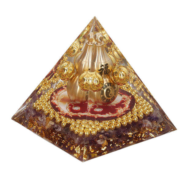Kristallpyramid Healing Balance Energi Handgjord Bordsskiva Pyramid Dekoration för Hemmakontorsskrivbord 2.0in