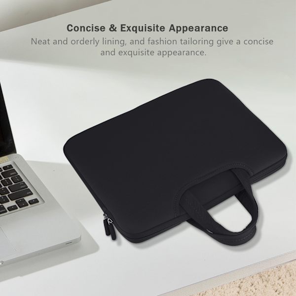 15-tommers Notebook-veske Anti-kollisjon Full beskyttelse 3 mellomlags bærbar PC Veske Sleeve Case Svart