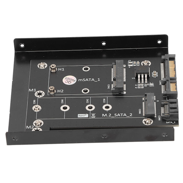 SATA-sovitin 2 in 1 MSATA/M2 NGFF SSD-kaksiporttinen SATA3-muunnin, jossa on 3,5 tuuman kiintolevytuki tietokonetarvikkeet