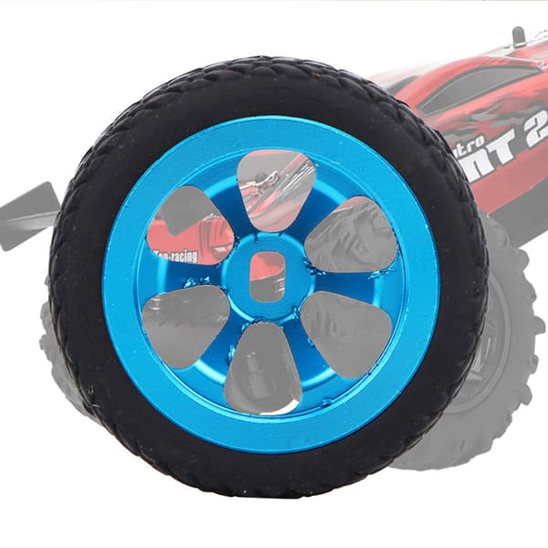 4 stk. RC Bil Model Tilbehør Passer til WLtoys 1/28 K989-53 RC Aluminium Dæk (Blå)