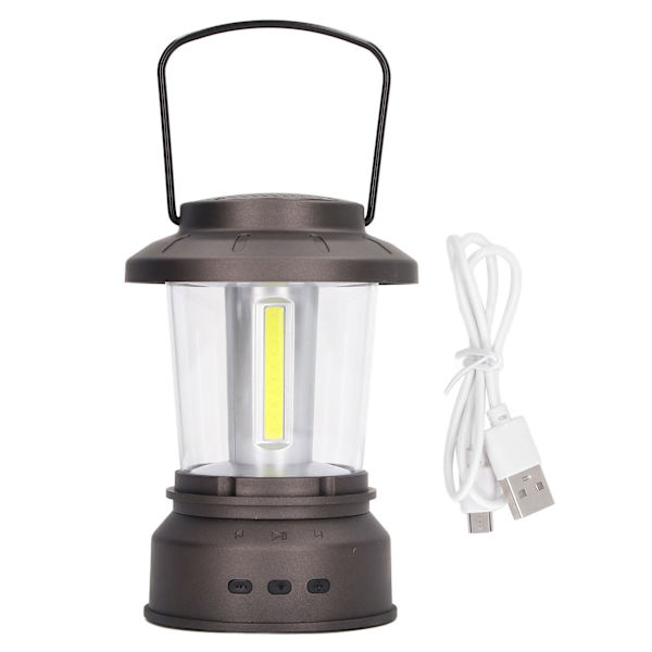 Utomhus Bluetooth-högtalarljus Retro-stil 2 lägen USB-strömförsörjning IP65 Vattentät Bluetooth-musik Camping Lykta Gult Ljus