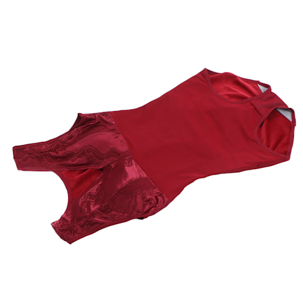 Kvinnor Tjock Mjuk Hudvänlig Andas Varm Håller Magen Midja Åtstramande Kroppsformare (Jujube Red)XXXL