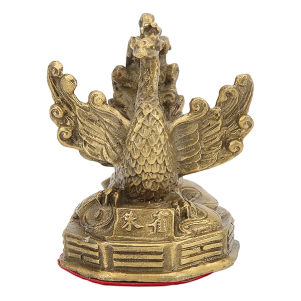 Mässing Fenix Staty Hög Hårdhet Bra Glans Fenix Dekorativa Figurer för Heminredning Samling Display Gåvor