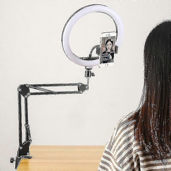 10 tuuman LED Selfie -rengasvalo, jatkettava varsiteline, pöytäpuhelinteline 5.29