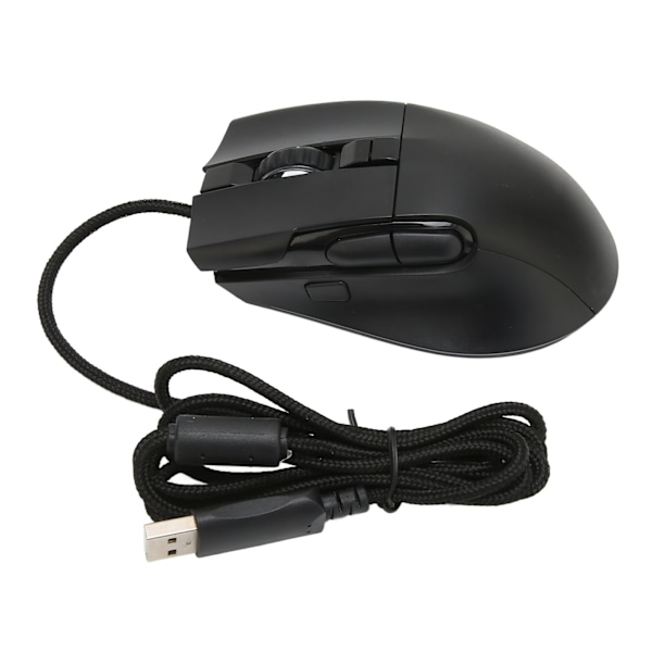 Kablet programmerbar spillmus med 13 RGB-baklys, 7200 DPI, 6 justerbare nivåer, 8D RGB-spillmus, Plug and Play-kontormus