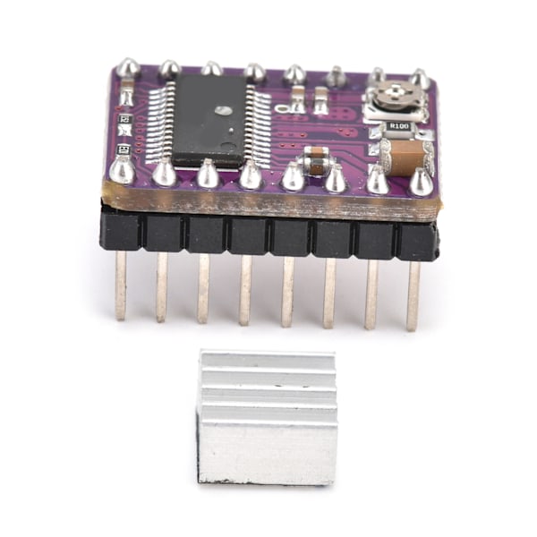 StepStick stepmotor dykkermodul 3D-printertilbehør med køleplade DRV8825 DC 8,2‑45 V