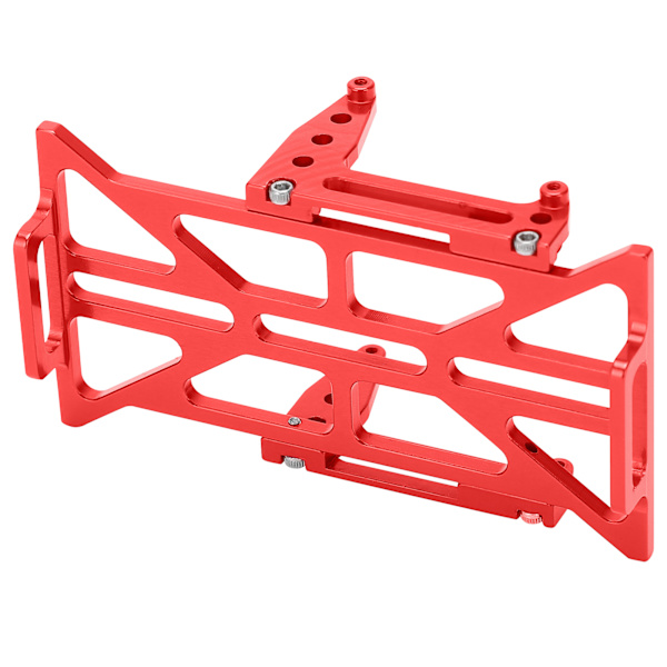 RC-batteribord i aluminiumlegering, stötfångare, ersättning för Axial SCX24 90081 C10 1/24 RC-bil, röd