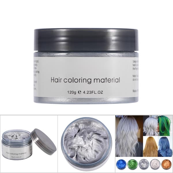 120g Unisex Engangs Hårfarve Mudder Frisørcreme Hårstyling Farvevoks (Grå)