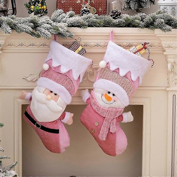 Julstrumpor Barnpresent Godispåse Jultomte - Strumpor Hängande Julgransprydnad