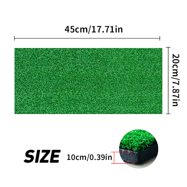 20*45CM Träningsmatta Träningsgräsmatta Bärbar Hållbar Slagmatta Lanserings Träningsdyna för Hemmakontor
