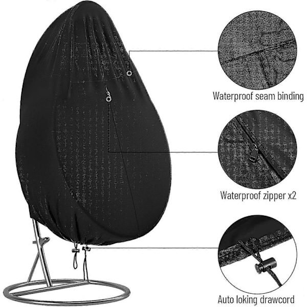 Riipputuolin suojus, vedenpitävä, tuulenpitävä/säänkestävä, erittäin luja, repeytymiskestävä, kestävä Oxford 420d -materiaali, keinutuoli, riipputuolin suojus