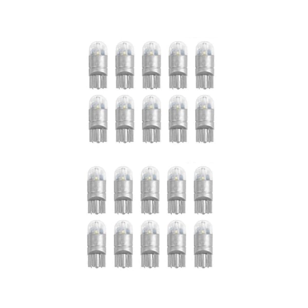 20 stk. 6000K Canbus T10 168 194 W5W Kuppel Skilt Side Marker LED Lyspære