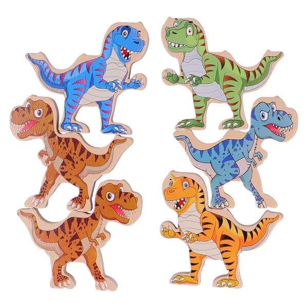 Dinosaur Balanceklodser Træ Forældre Barn Interaktivt Interessant Brætspil til Børn